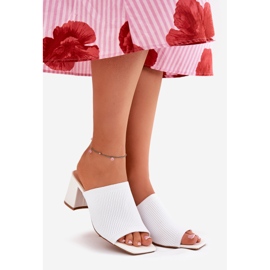 Ženske papuče s visokim slovima bijela 1