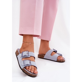 Ženski klip s stezaljkama na pluta plava 2