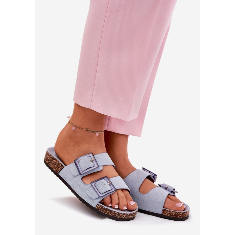 Ženski klip s stezaljkama na pluta plava 1