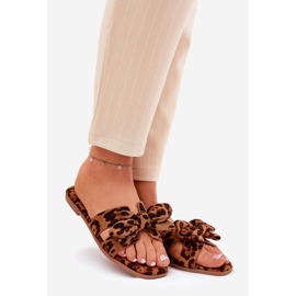 Ravne ženske jakne s lukom pramčanog luka smeđa 1