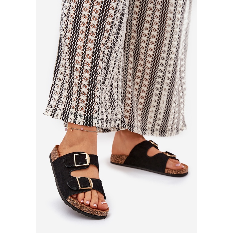 Ženski prelepozi na plutaj platformi sa zlatnim stezaljkama crnim crno 1