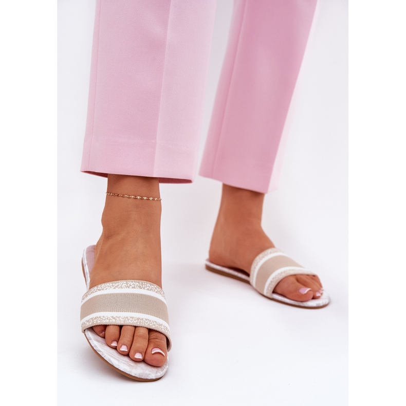 Patrouched Flat bež ženske papuče 2