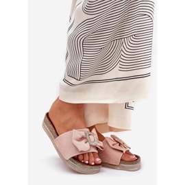 Ženski klip na platformi s lukom i ukrasnim broševima ružičastim ružičasta 1