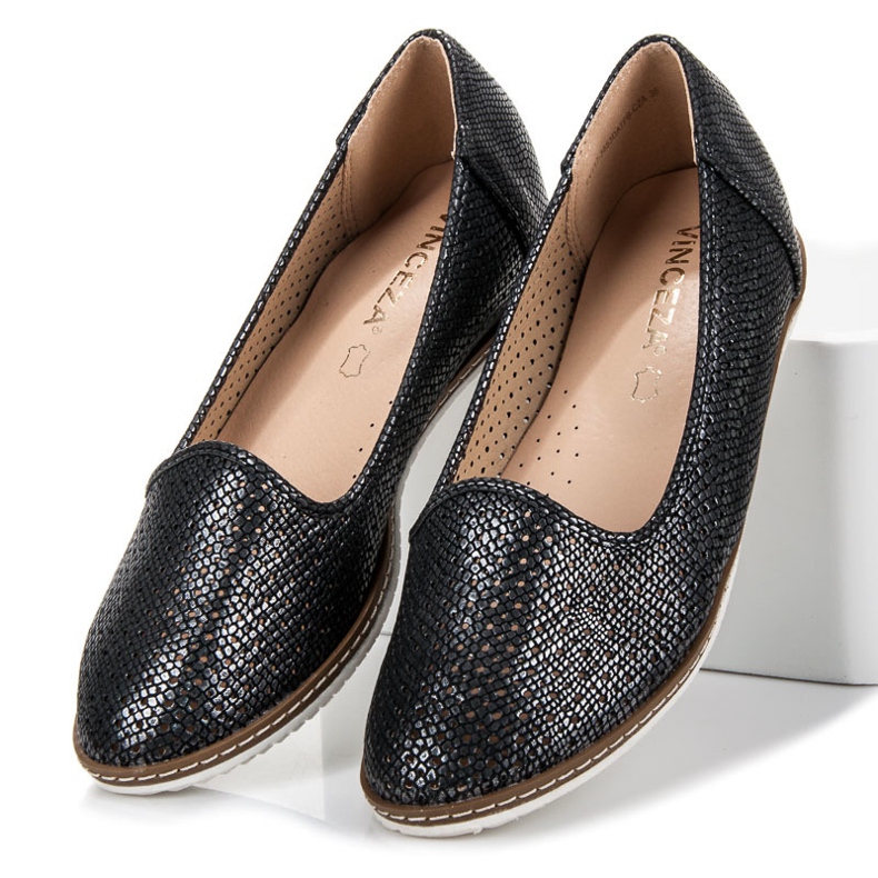 Vinceza Black Openwork Lords crna 1