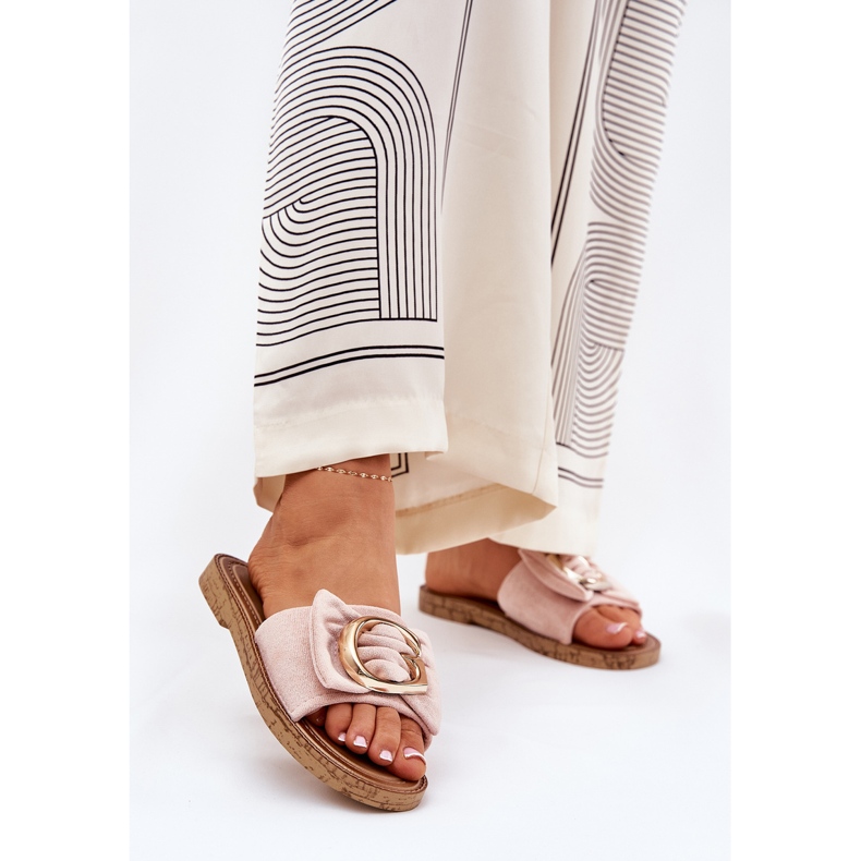 Ravne ženske flip jastuke s ukrasnim ružičastim detaljima ružičasta 2