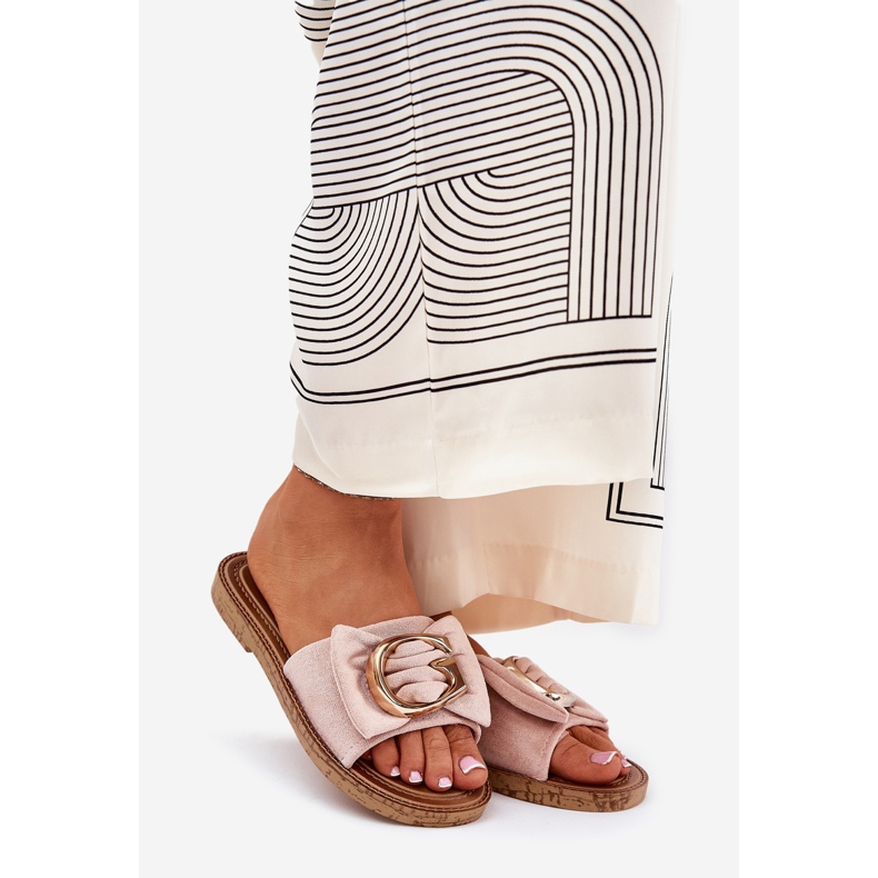 Ravne ženske flip jastuke s ukrasnim ružičastim detaljima ružičasta 1