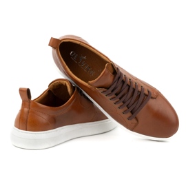 Olivier Muške kožne sportske cipele na vezanje 434KNT smeđe smeđa 6