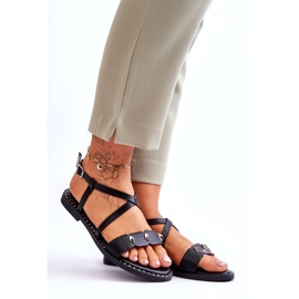 Ženske sandale sa stupovima S.Barski KV-YXD072-1 Black crna 5