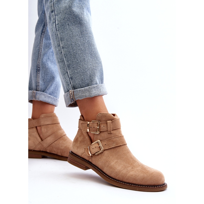 Ženske ravne potpetice s bež prugama 4