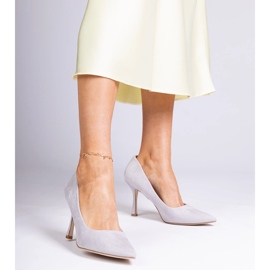 Sive klasične pumpe na peti od ekozamsz siva 1