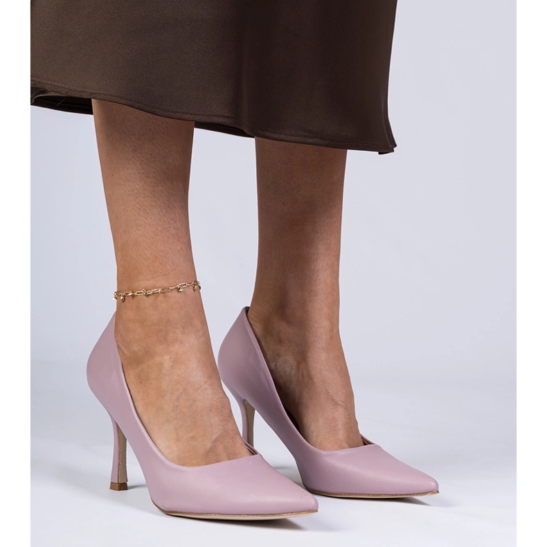 Violet Classic Pumps na eco -leather pin ljubičasta 2
