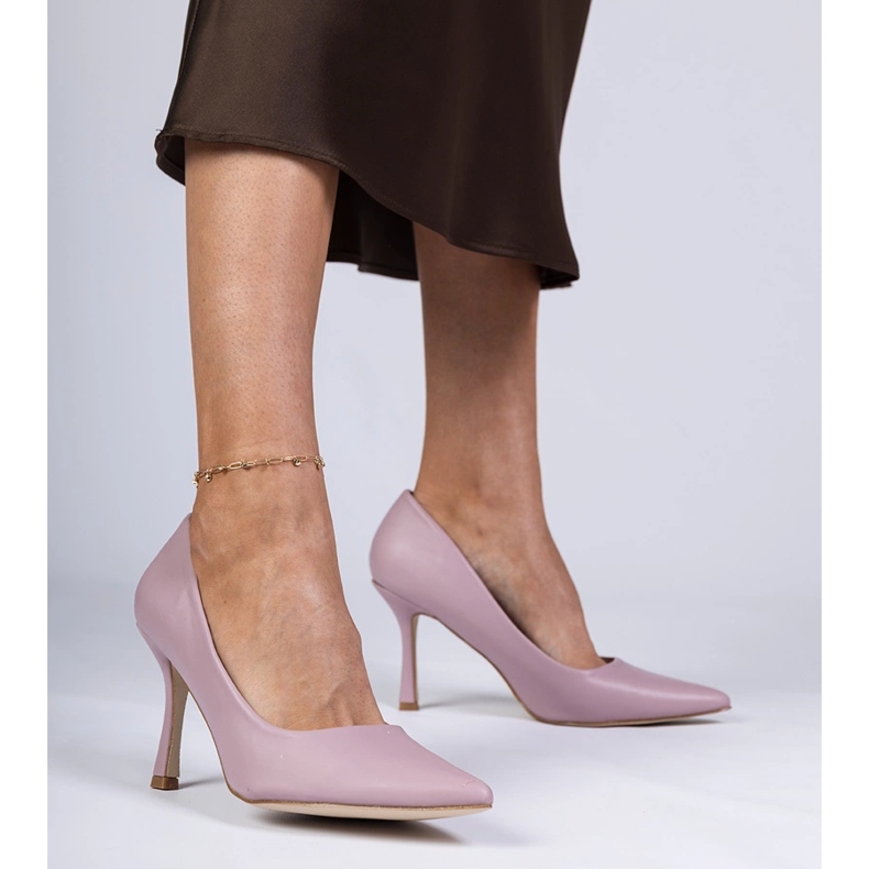Violet Classic Pumps na eco -leather pin ljubičasta 1