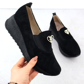 Kožne cipele za klin crni filippo dp6786 crna 1