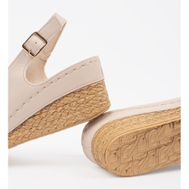 Goodin Svjetlo - -bež sandale na niskom klinu 2