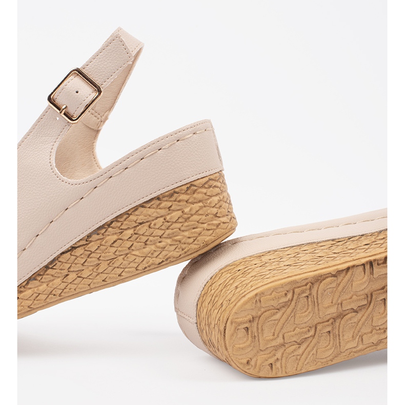 Goodin Svjetlo - -bež sandale na niskom klinu 2