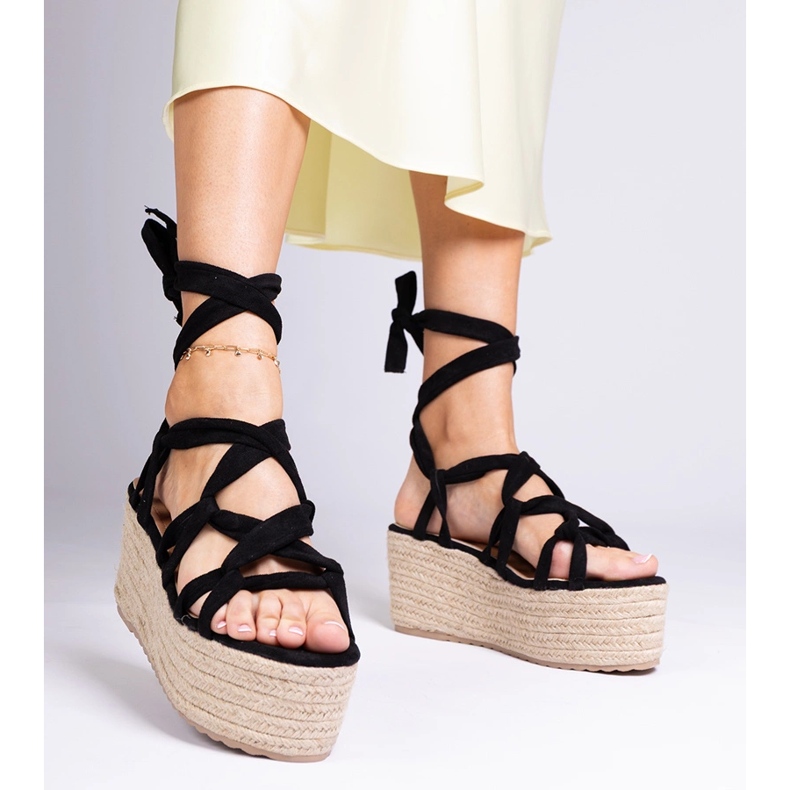 Crne espadrille na visokoj platformi crno 1