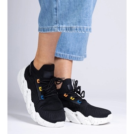 Crne sportske tenisice na ogromnom potplatu crna 1