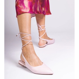 Ružičaste ravne potpetice izrađene od eko -odleta ružičasta 1