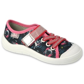 Befado dječje papuče 351Y003 crne/roze s aplikacijama crna 1