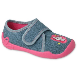 Befado dječje papuče 122X016 sive s jednorogom siva 1