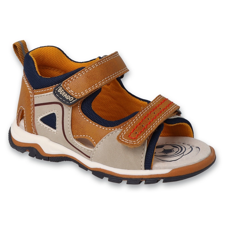 Befado dječje sandale s kožnim umetkom 170P099 smeđe-bež smeđa 1