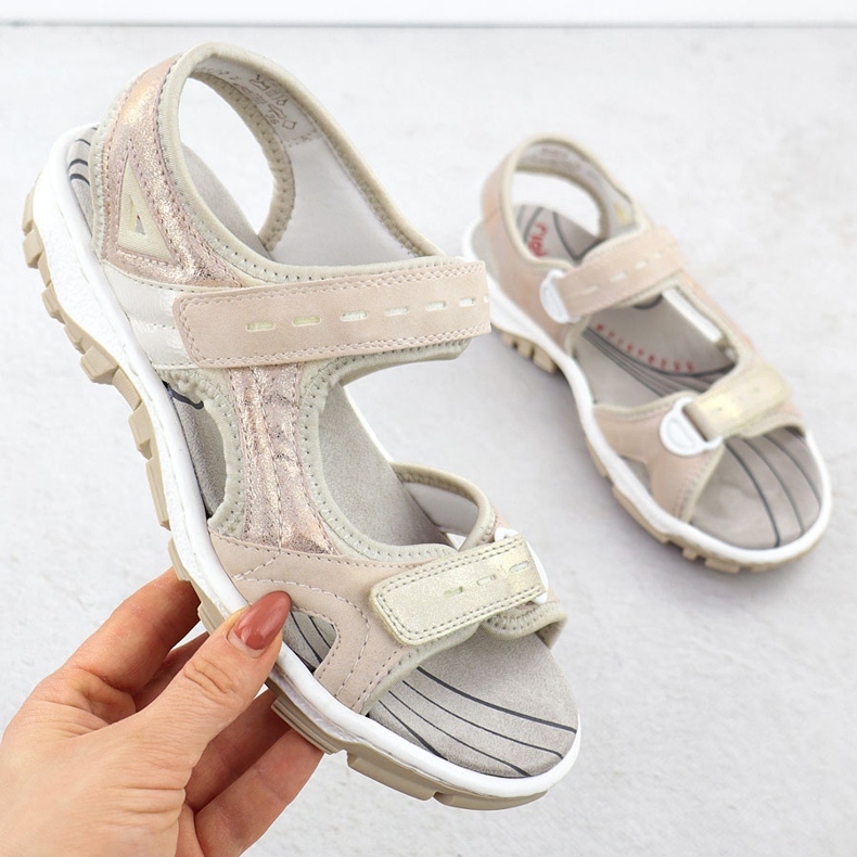 Ženske sportske sandale s ružičastim prahom Rieker 68866-31 ružičasta 1