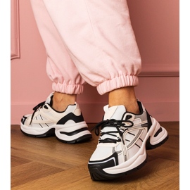 Bijelo -bijele sportske tenisice na ogromnom potplatu bijela 1