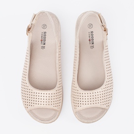 Goodin Lagane lješnjak udobne sandale zlatni 1