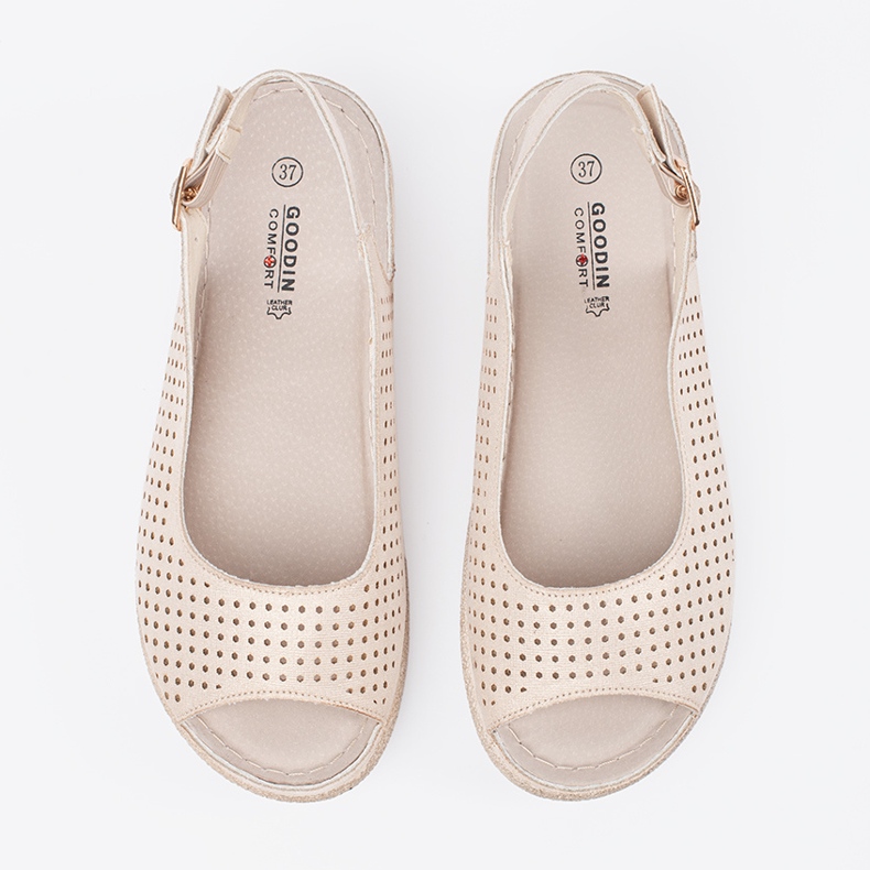 Goodin Lagane lješnjak udobne sandale zlatni 1