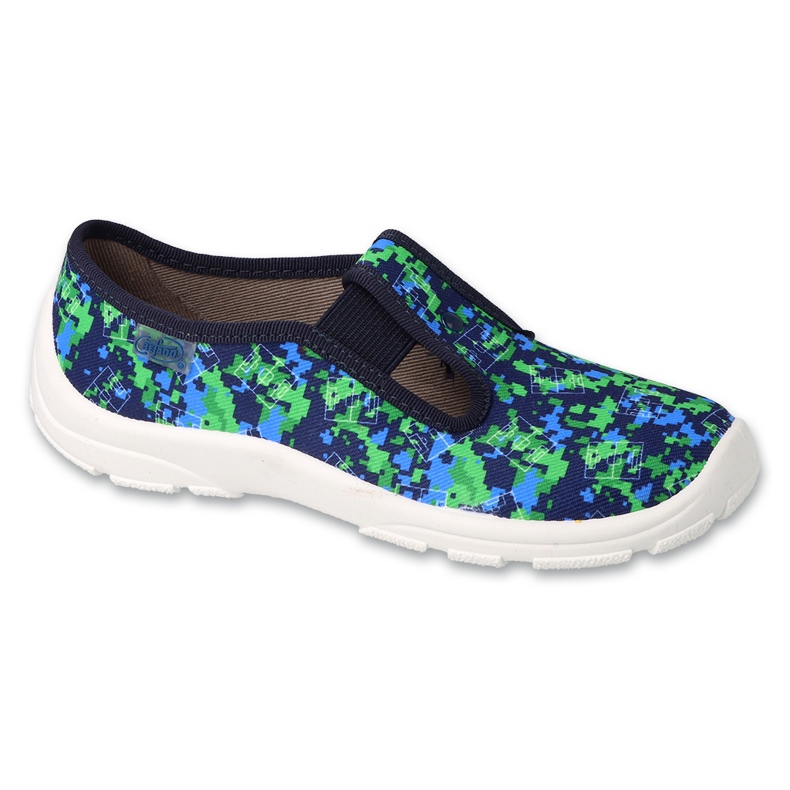 Dječje papuče Befado 975Y176 mornarice-zeleni uzorci višebojan 1