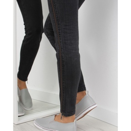 Sive xl08p Sive zrnate slip-on tenisice siva 1