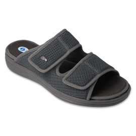 Befado Dr.ORTO muške papuče s antibakterijskim pu uloškom 083M002 sive siva 1