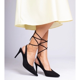 Crne visoke pete s otvorenom petom crna 1