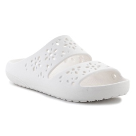 Crocs Classic Cvjetni izrez sandala 210966-0WV Flip Flops bijela 1
