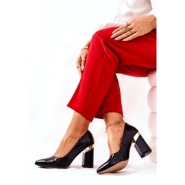 Lewski Shoes Lewski kožne pumpe 3117 crne crno 3