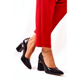 Lewski Shoes Lewski kožne pumpe 3117 crne crna 2