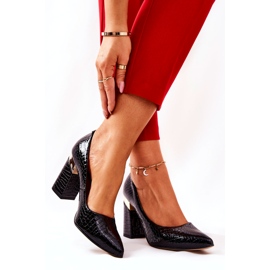 Lewski Shoes Lewski kožne pumpe 3117 crne crna 1