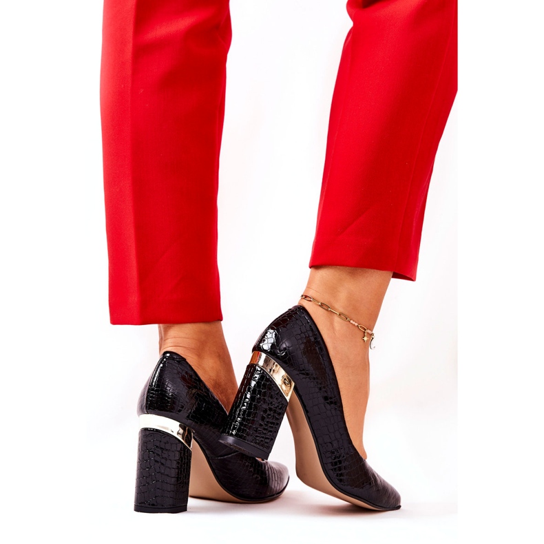 Lewski Shoes Lewski kožne pumpe 3117 crne crna 4