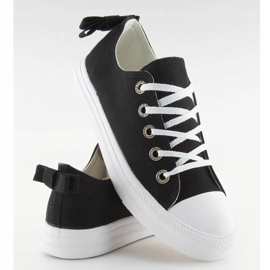 Crne ženske tenisice s mašnom 8935 Crna 1