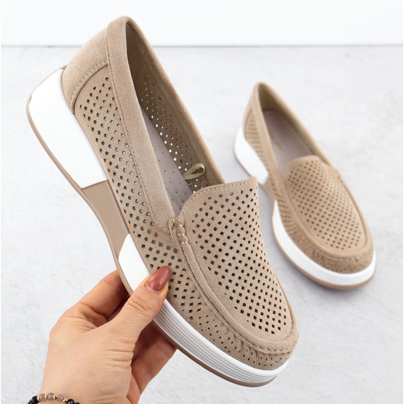 Ženske cipele za otvorene na platformi Sergio Leone 094h bež 1