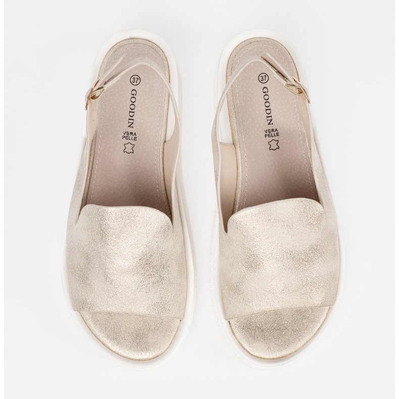 Goodin Zlatne udobne ženske sandale zlatni 1