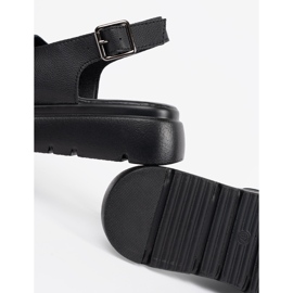 Goodin Crne klasične sandale na platformi crno 1