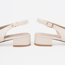 Goodin Elegantne sandale s laganim laganim sandalama bež 1