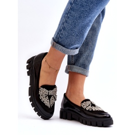 Ženske lakirane mokasine Laura Messi 2785 crne crna 2