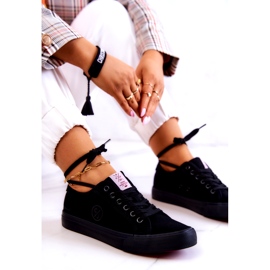 Ženske materijalne tenisice Cross Jeans JJ2R4049C Black crna 4