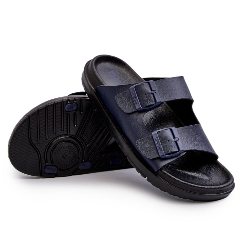 Lagane muške japanke s kopčama Big Star NN174593 tamnoplave plava 4