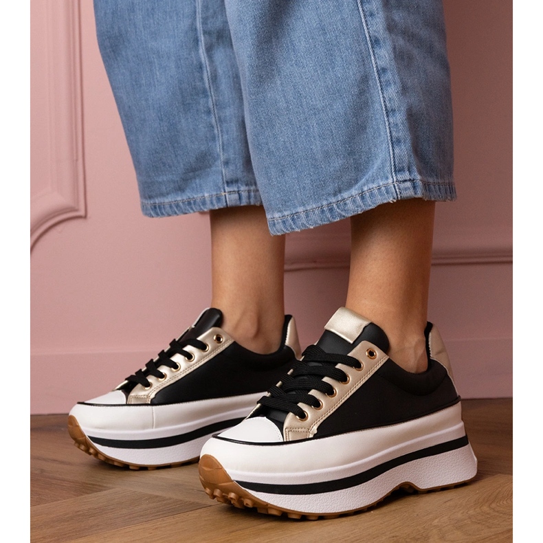 Crne tenisice tenisice na platfotmu crna 1