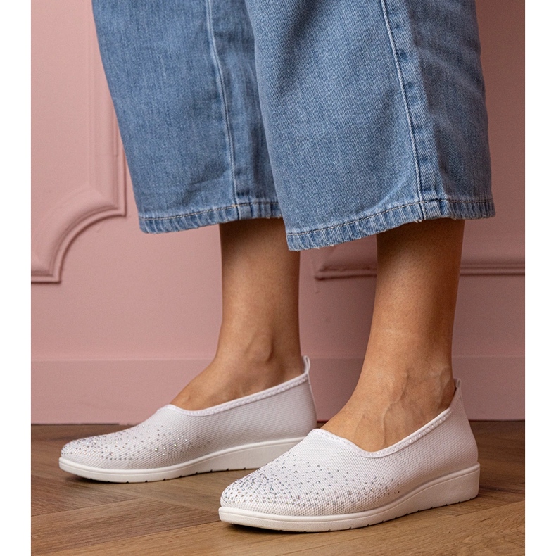 Tenisice bijelih žena s cirkonima bijela 1