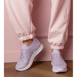 Ljubičaste tenisice na platformi s cirkonima ljubičasta 1