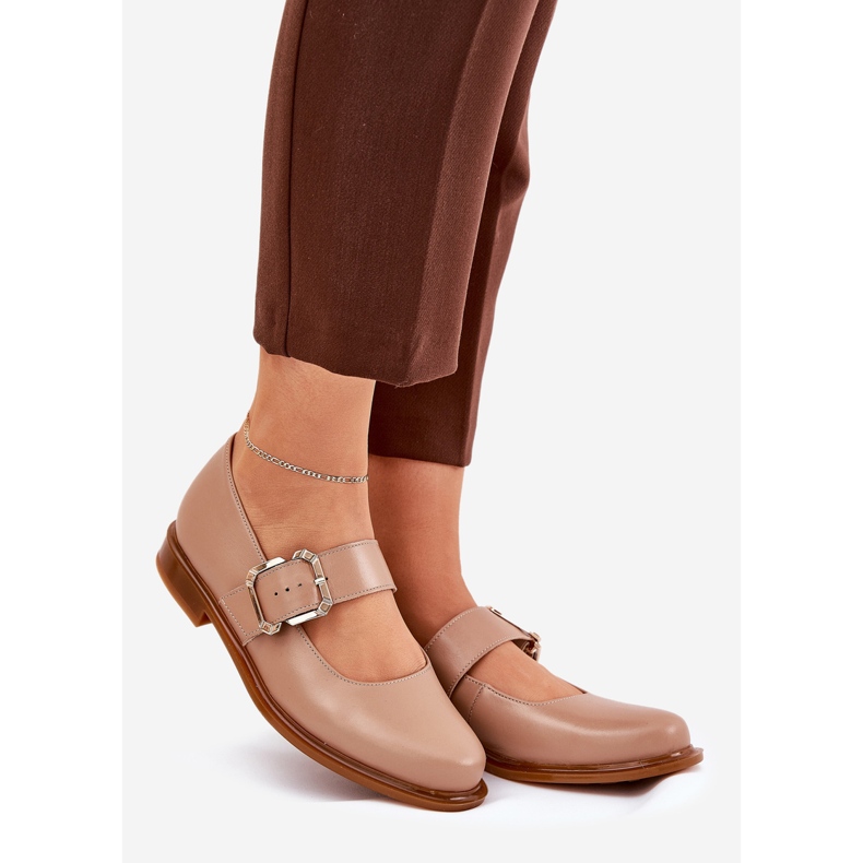 Laura Messi Ženske kožne cipele s Laurom Messi 2980 Crnim crni šok bež 1